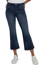 Liverpool Gia Glider Crop Flare Jean in Edgehill Denim