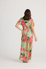 Holiday Tropics Wrap Dress in Pasito