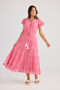 Holiday Delilah Dress in Cosmo Pink