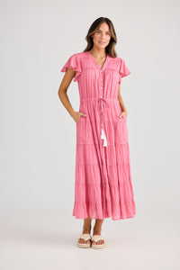 Holiday Delilah Dress in Cosmo Pink