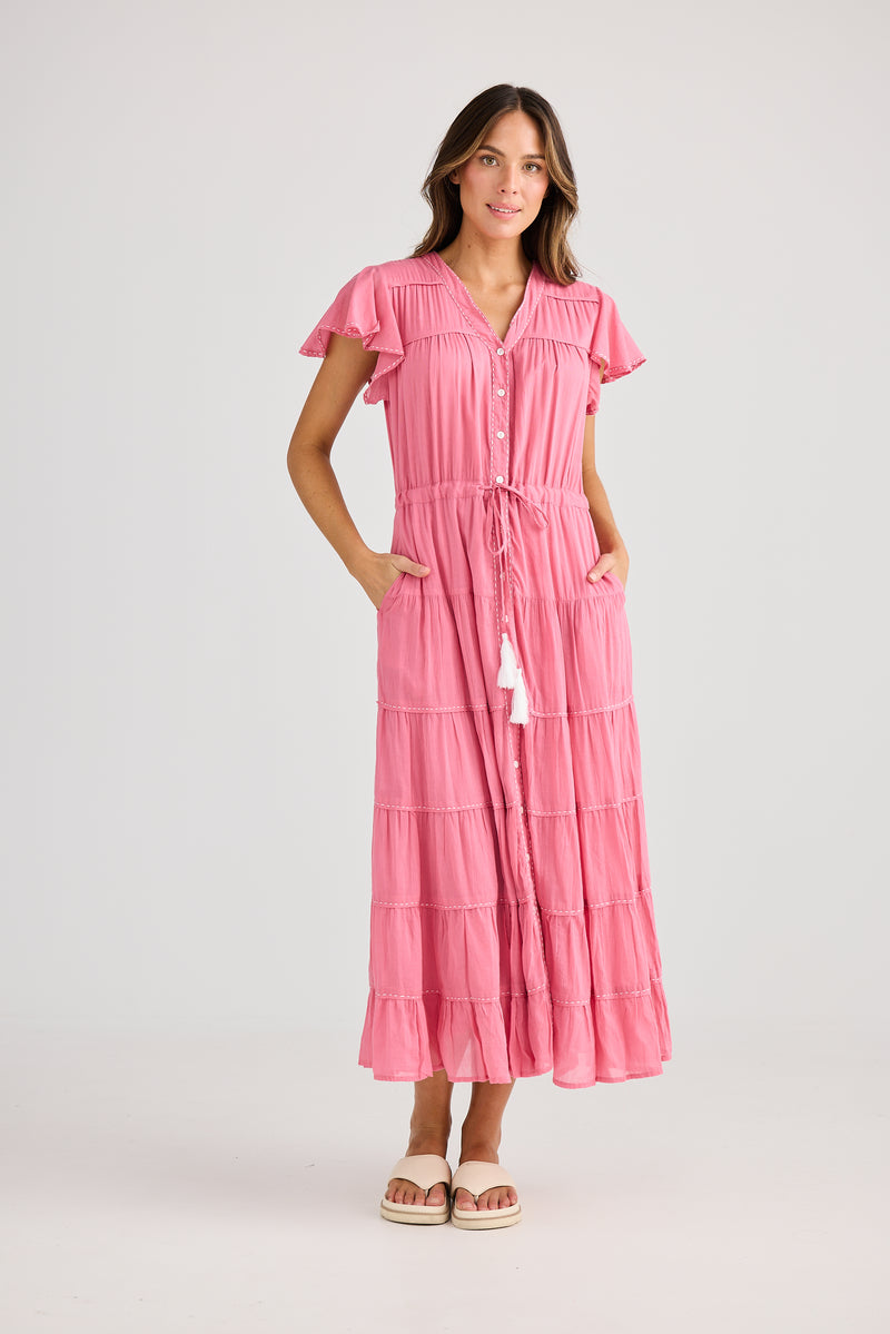 Holiday Delilah Dress in Cosmo Pink