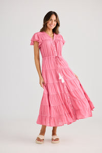 Holiday Delilah Dress in Cosmo Pink