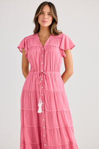 Holiday Delilah Dress in Cosmo Pink