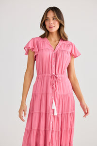 Holiday Delilah Dress in Cosmo Pink