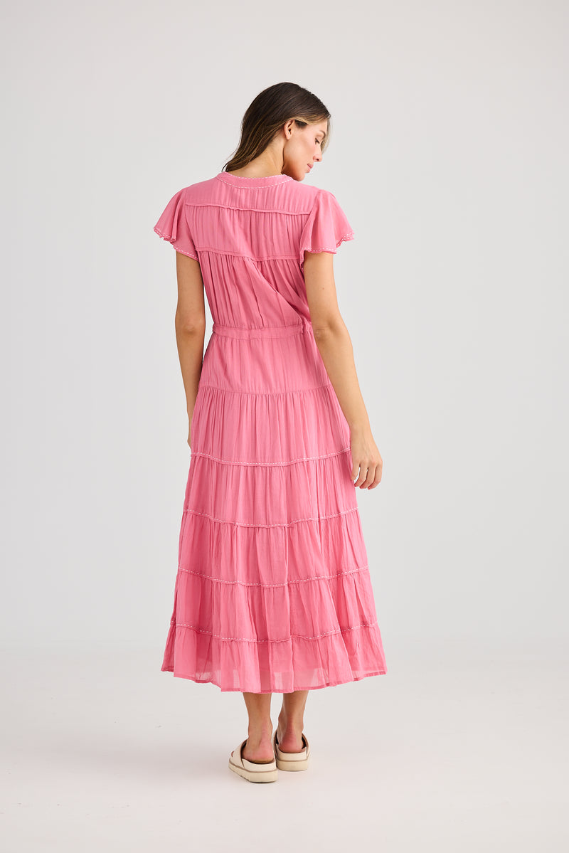 Holiday Delilah Dress in Cosmo Pink