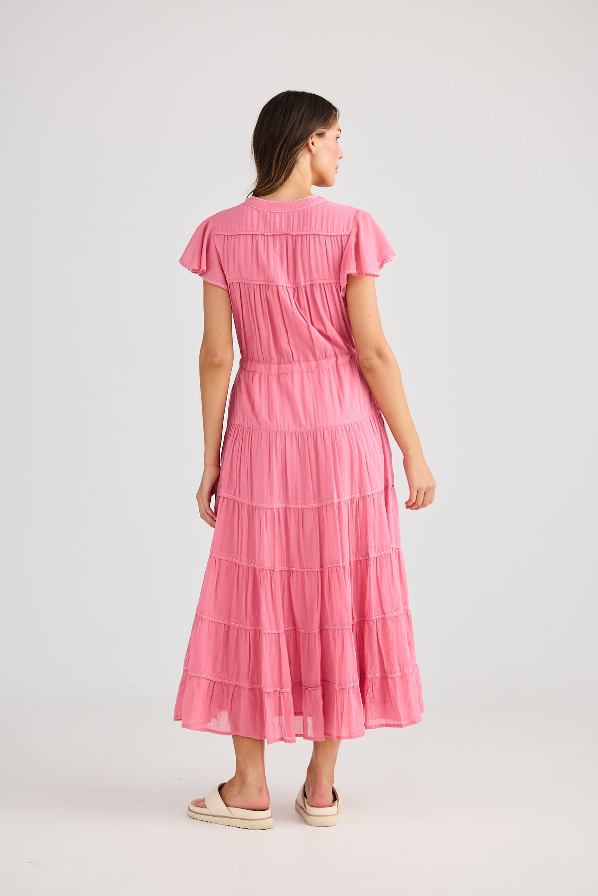 Holiday Delilah Dress in Cosmo Pink