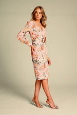 Honey & Beau Take Me Puff Sleeve Dress in Baby Pink