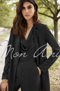 Joseph Ribkoff Straight Cut Blazer in Black 231064