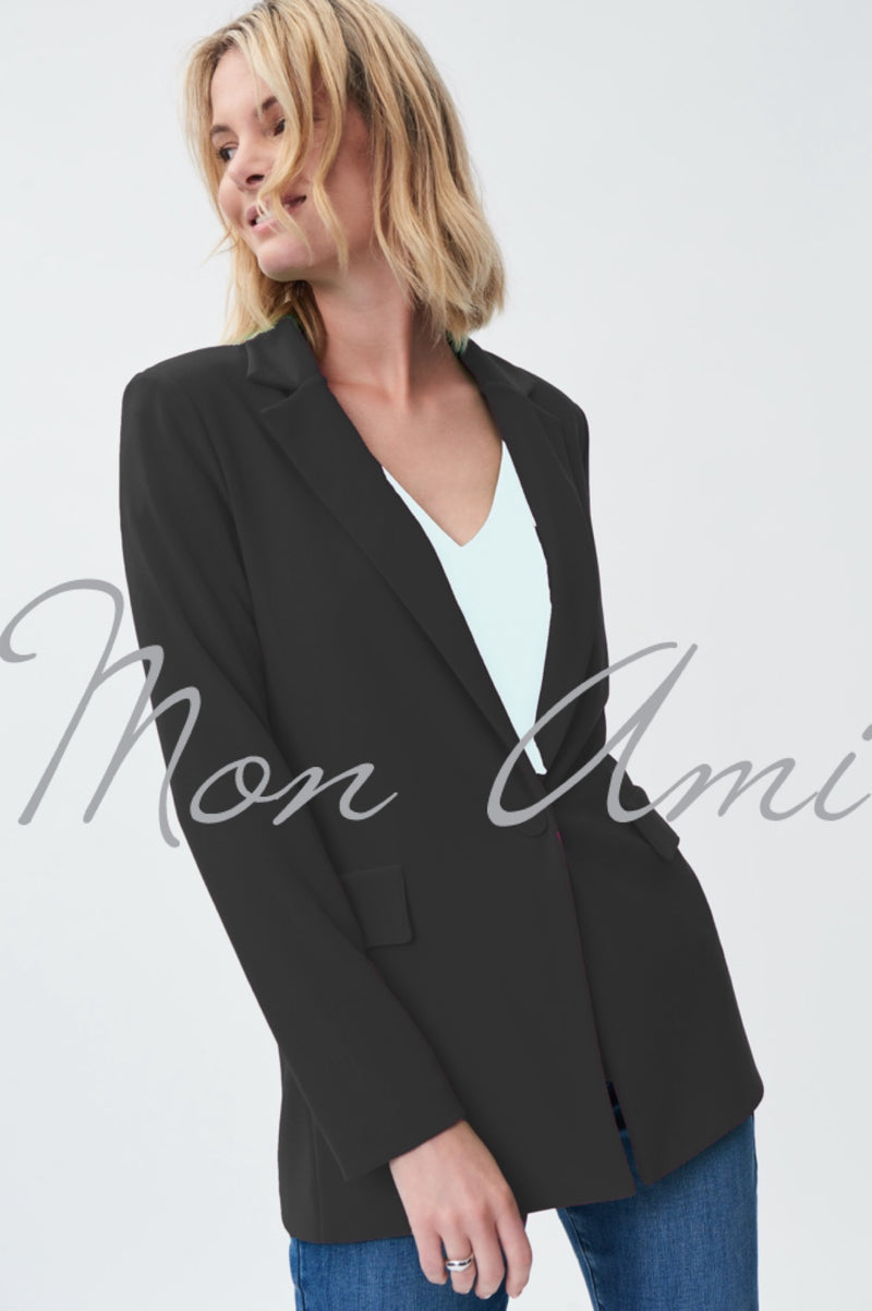 Joseph Ribkoff Straight Cut Blazer in Black 231064