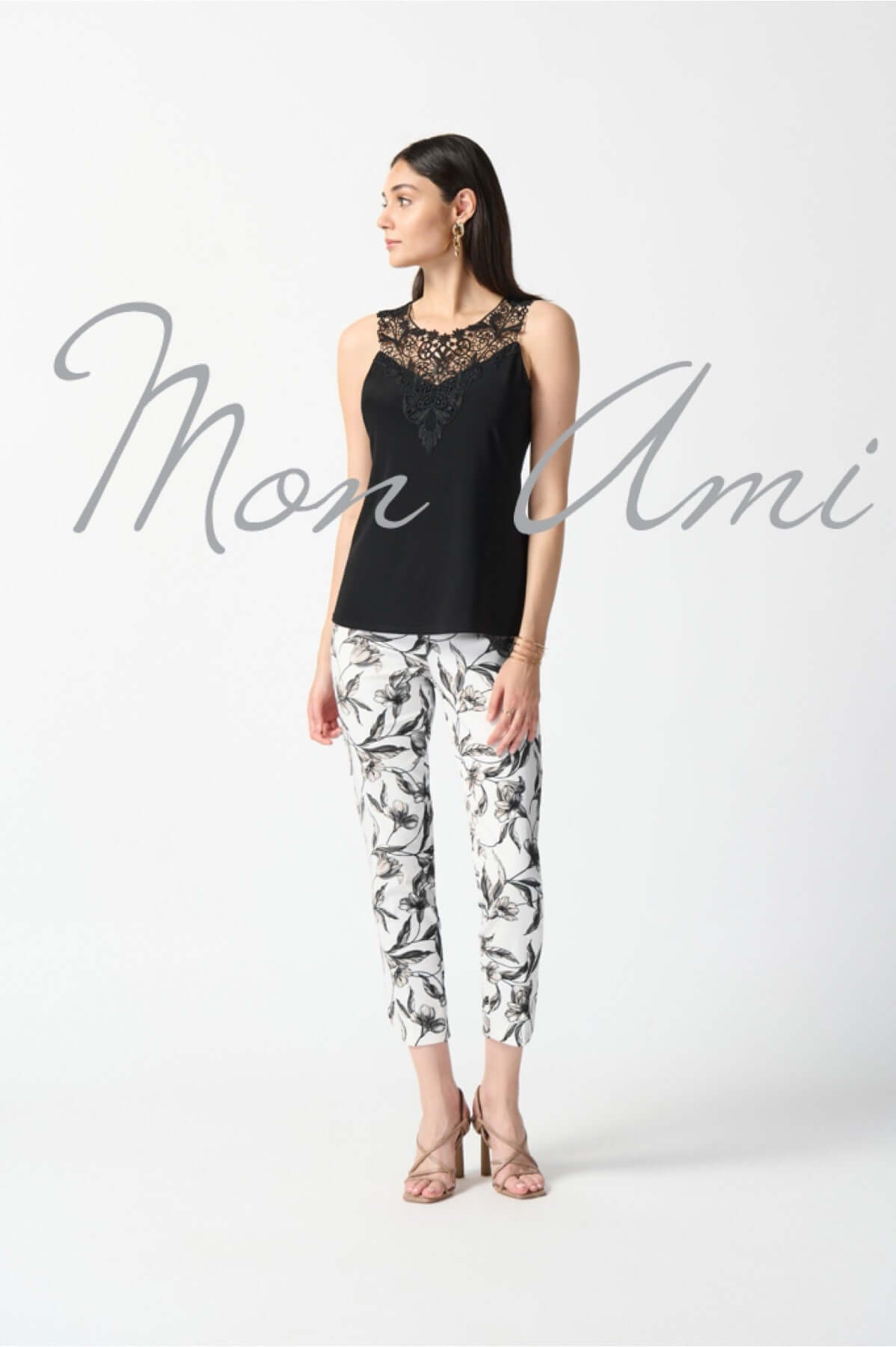 Joseph Ribkoff Guipure Cami in Black 242088