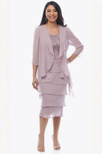 Jesse Harper Layered Dress & Jacket in Rose JH0458