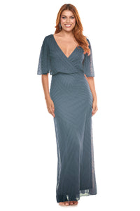 Zaliea Delicately Beaded Gown in Storm Z0443