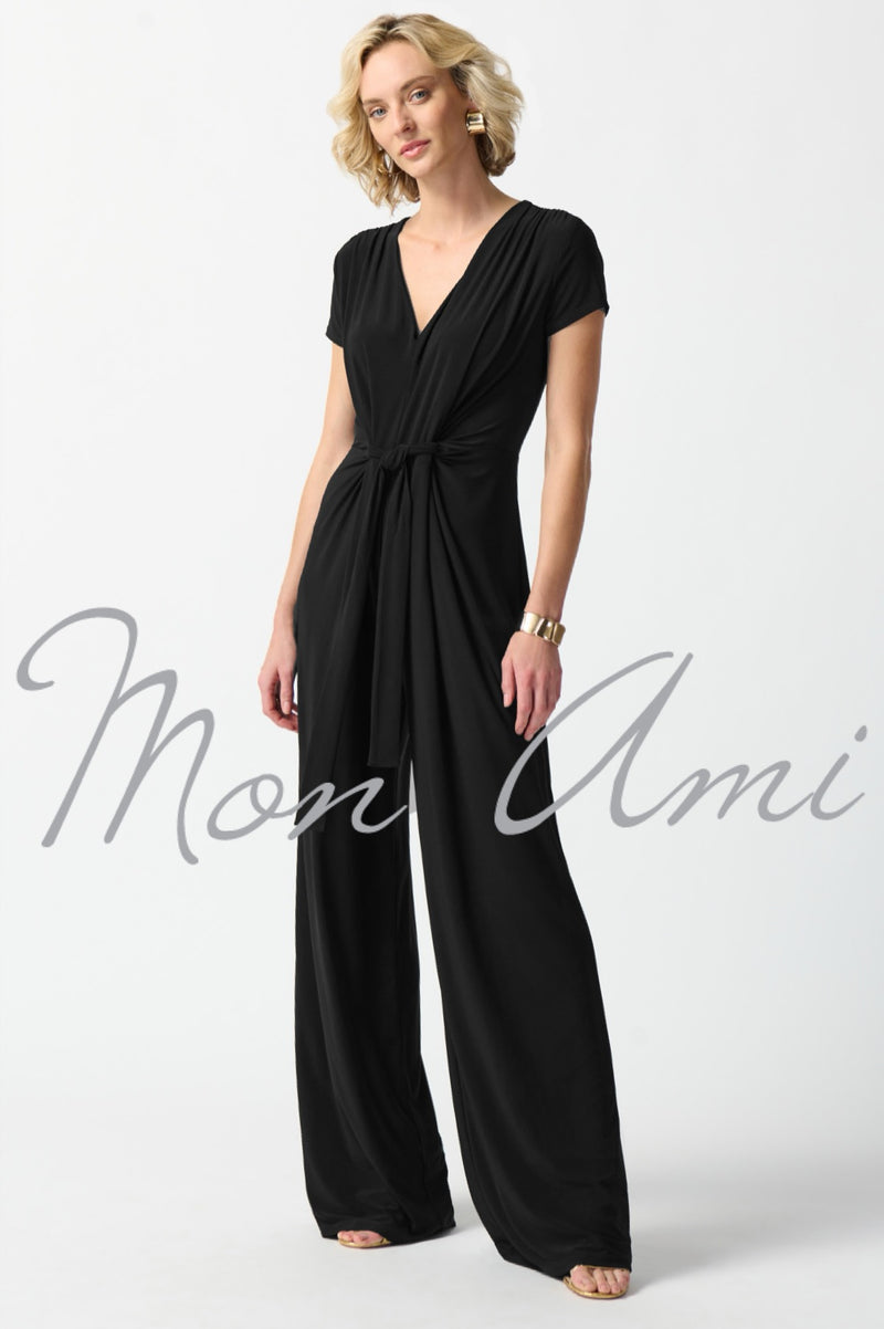 Joseph Ribkoff Belted Jumpsuit in Black 242149