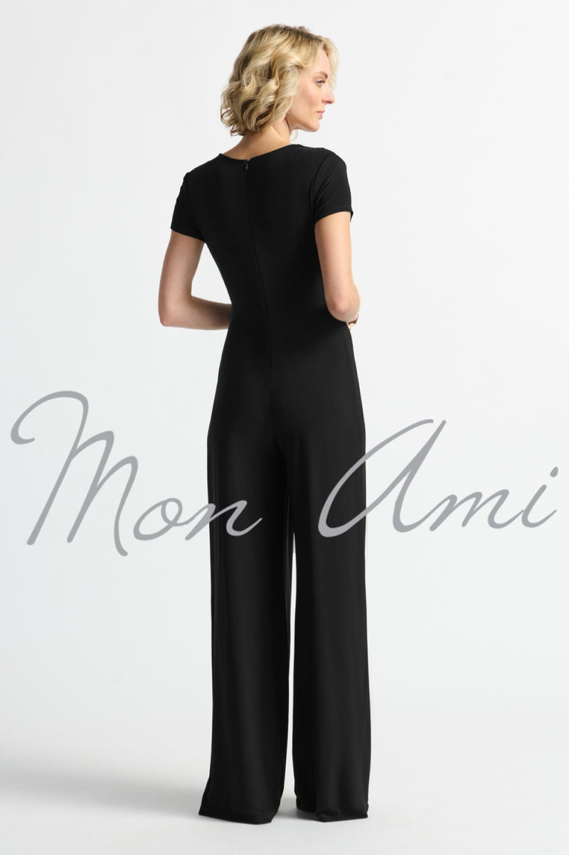 Joseph Ribkoff Belted Jumpsuit in Black 242149