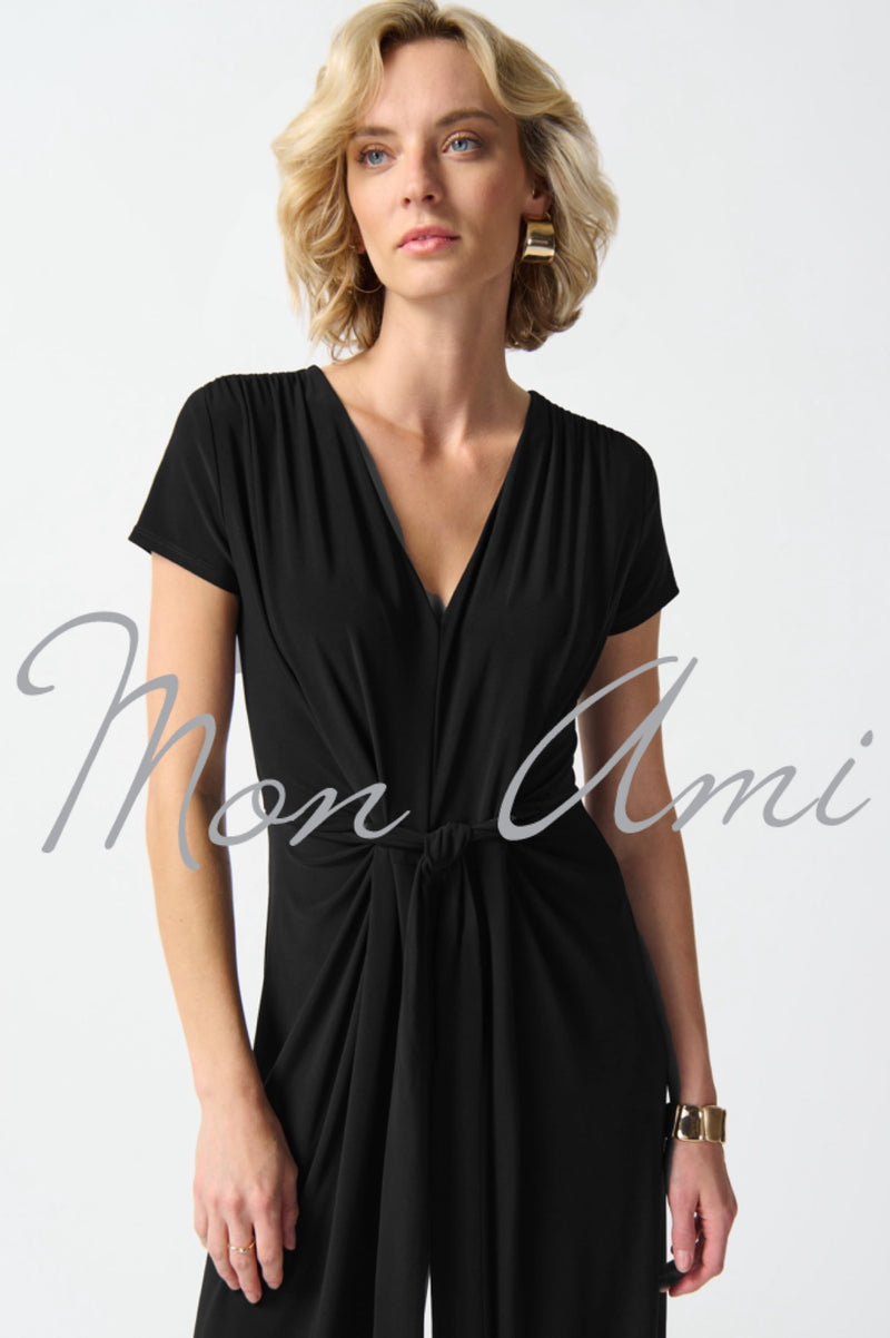 Joseph Ribkoff Belted Jumpsuit in Black 242149