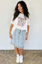 Ping Pong Amelia Denim Skirt in Pale Denim