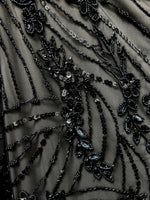Jesse Harper Beaded Dress in Charcoal JH0558