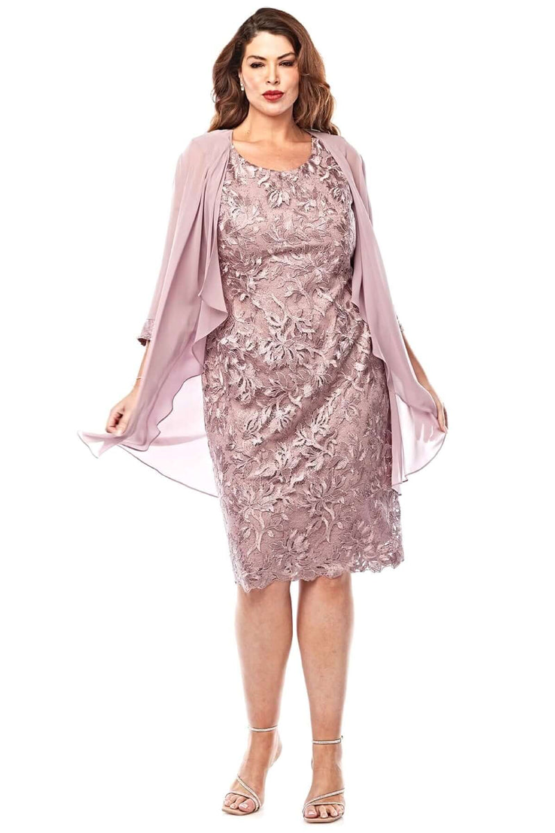 Layla Jones Embroidered Lace Dress & Jacket in Rose
