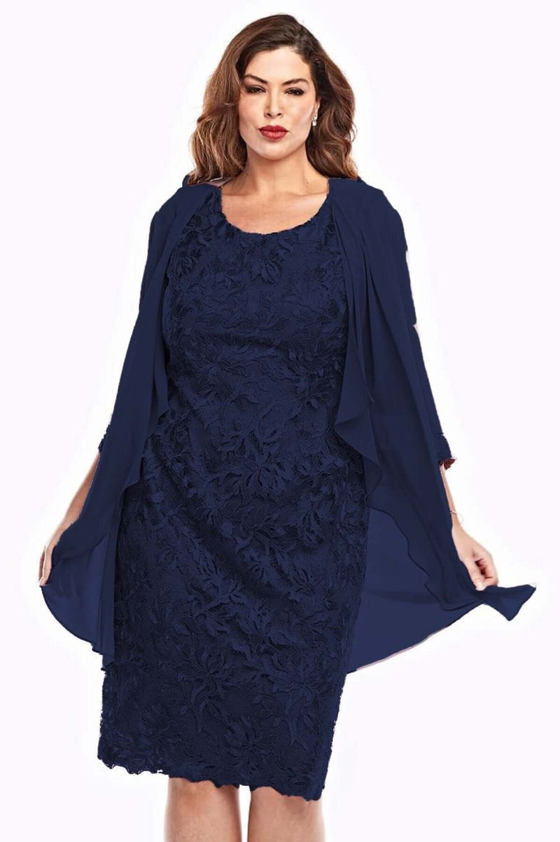 Layla Jones Embroidered Lace Dress & Jacket in Midnight