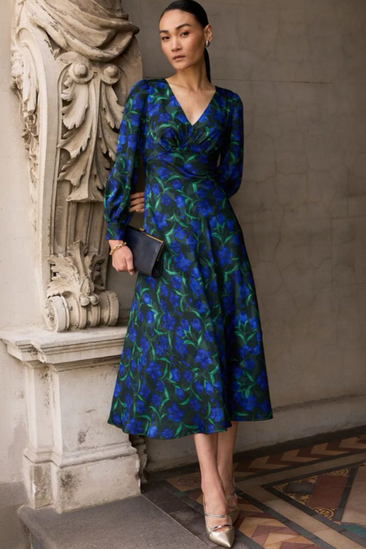 Sacha Drake OPHELIA Midi Dress in Forest Floral