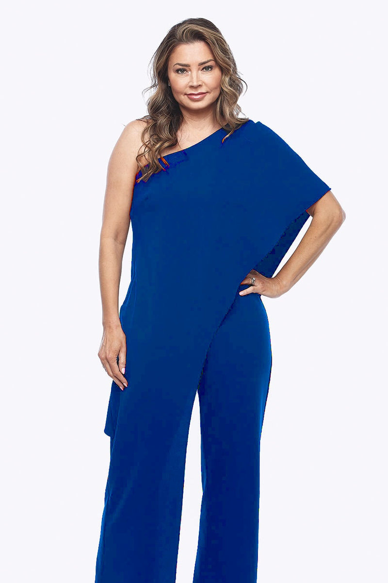 Jesse Harper One Shoulder Jumpsuit in Royal JH0336