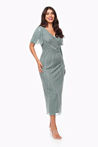 Jesse Harper Beaded Gown in Mist JH0525