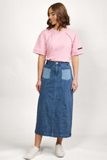 Knewe Cooper Skirt in Blue Wash