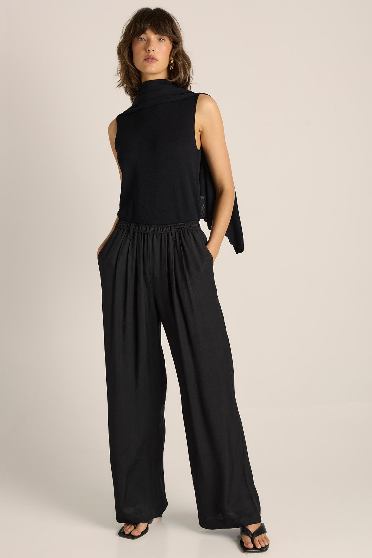 Fate + Becker Kora Cape Top in Black