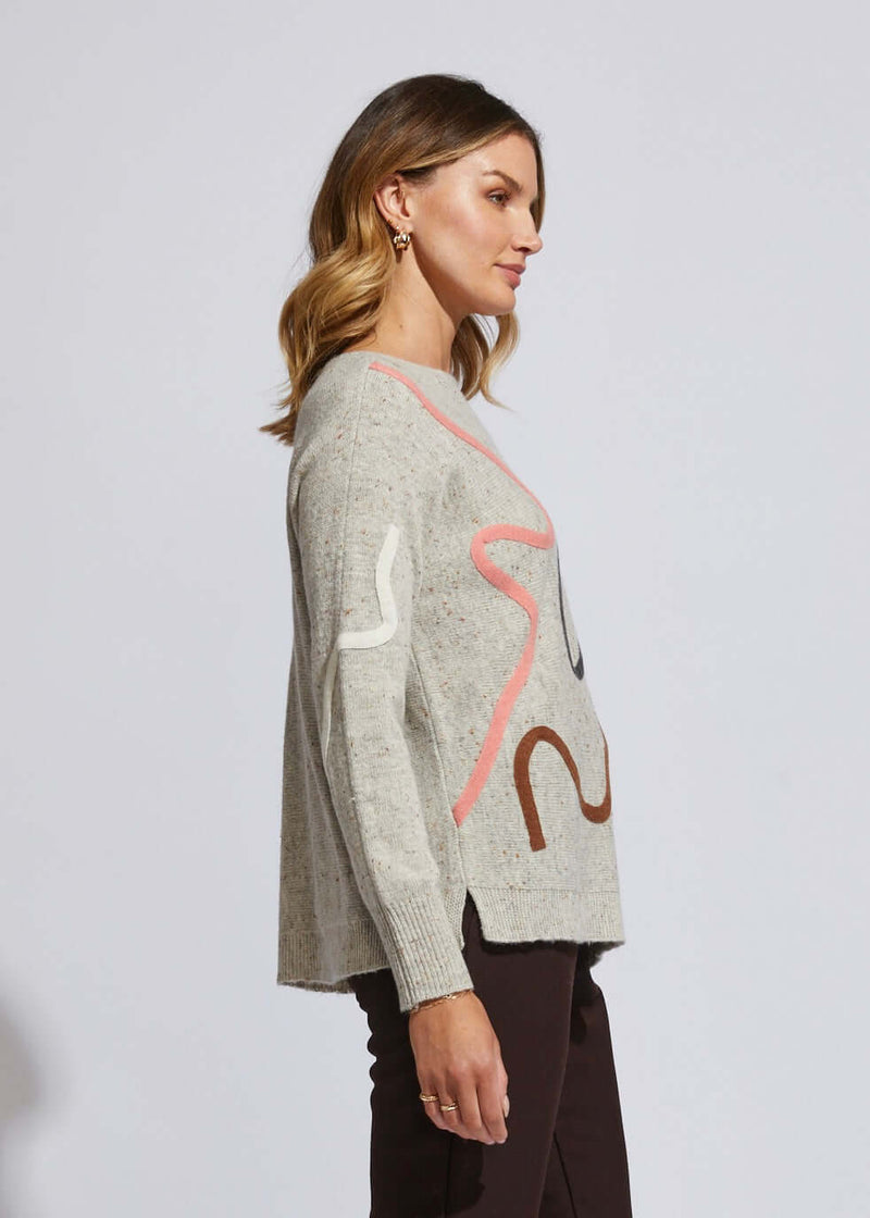 LD & Co Curly Wurly Jumper in Natural Fleck