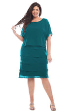 Layered Jones Layered Dress in Emerald LJ0432