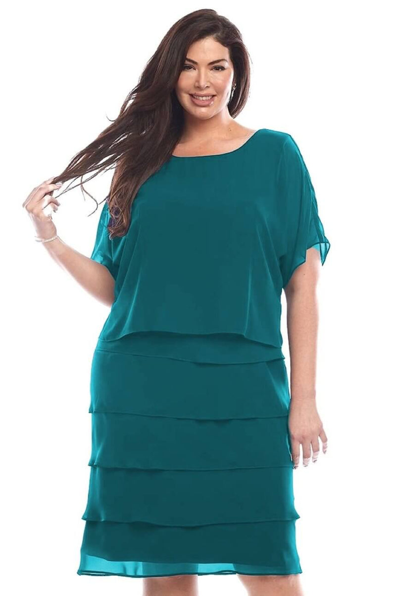 Layered Jones Layered Dress in Emerald LJ0432