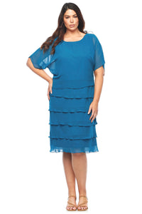 Layla Jones Layered Dress in Sapphire LJ0432