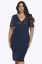 Layla Jones Ruched Dress in Midnight LJ0567