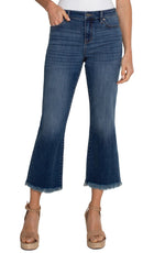 Liverpool Hannah Crop Flare Jean in Elkmont Denim