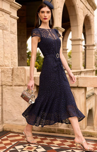 Sacha Drake AFFAIR OF HONOUR Dress in Navy Lace