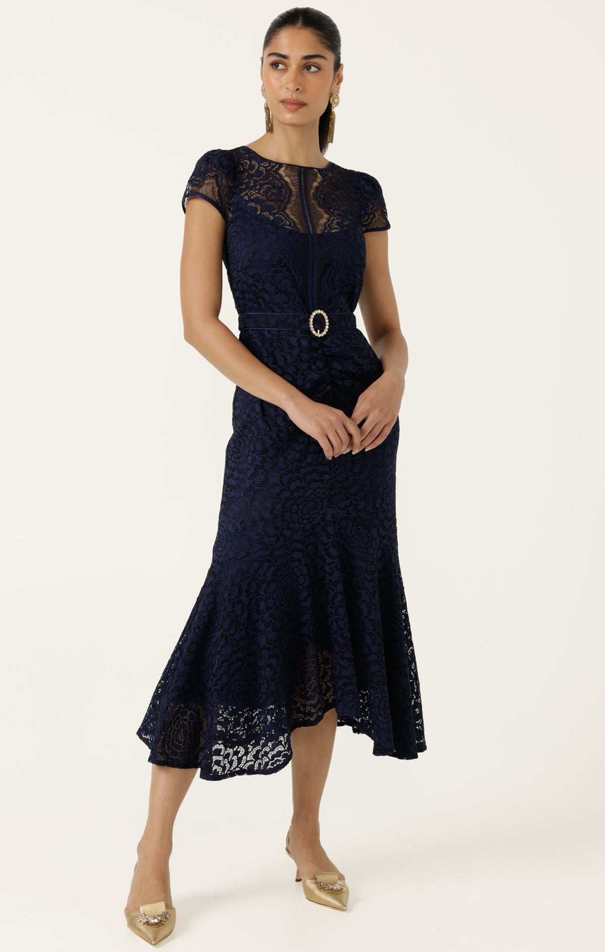 Sacha Drake AFFAIR OF HONOUR Dress in Navy Lace