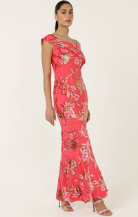 Sacha Drake AURELIUS Dress in Watermelon Gold