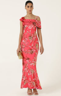 Sacha Drake AURELIUS Dress in Watermelon Gold
