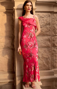 Sacha Drake AURELIUS Dress in Watermelon Gold