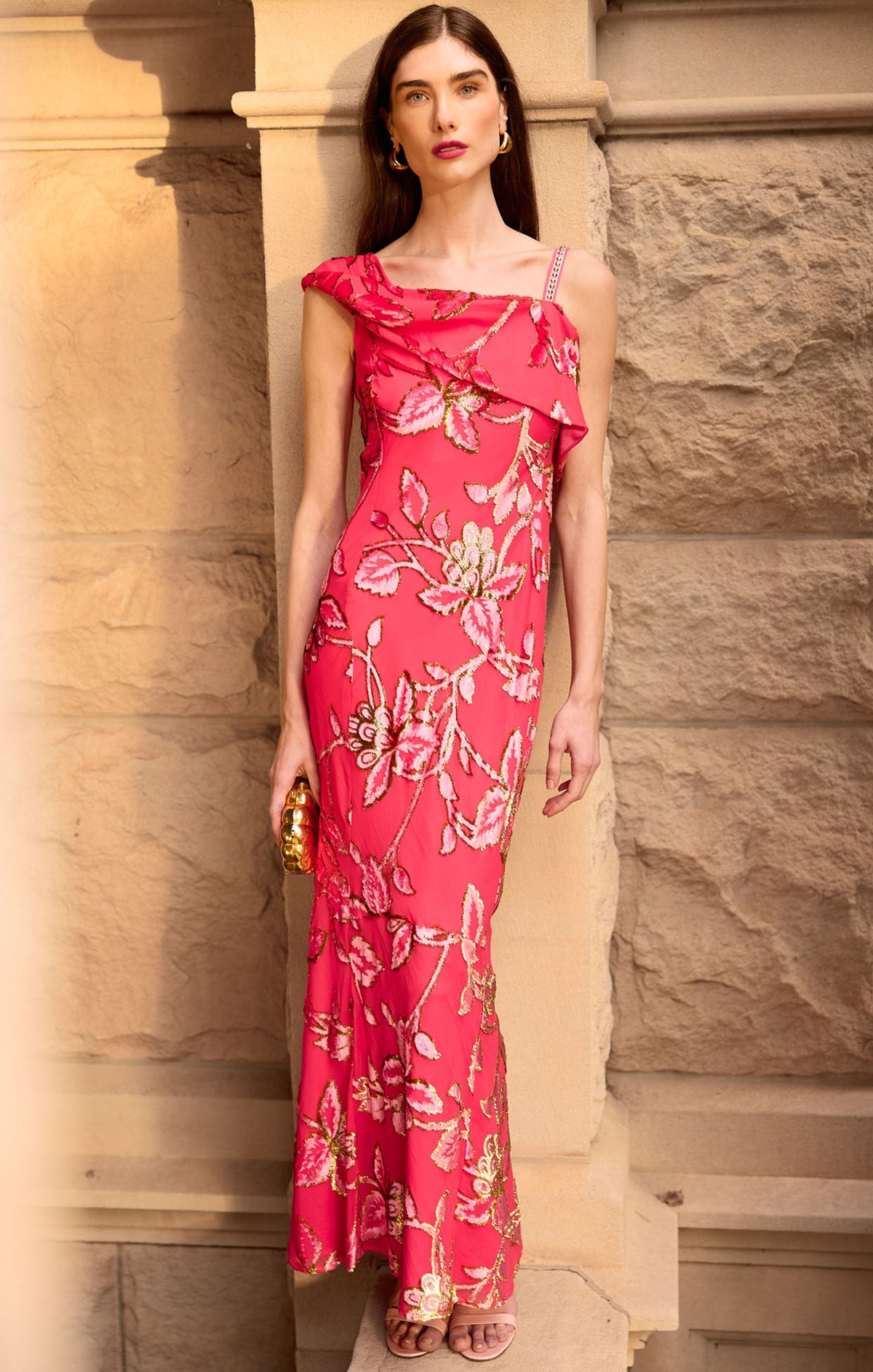 Sacha Drake AURELIUS Dress in Watermelon Gold