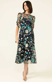Sacha Drake CARDELINA Dress in Navy Aqua