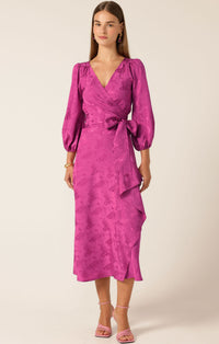 Sacha Drake CHATEAU Wrap Dress in Magenta