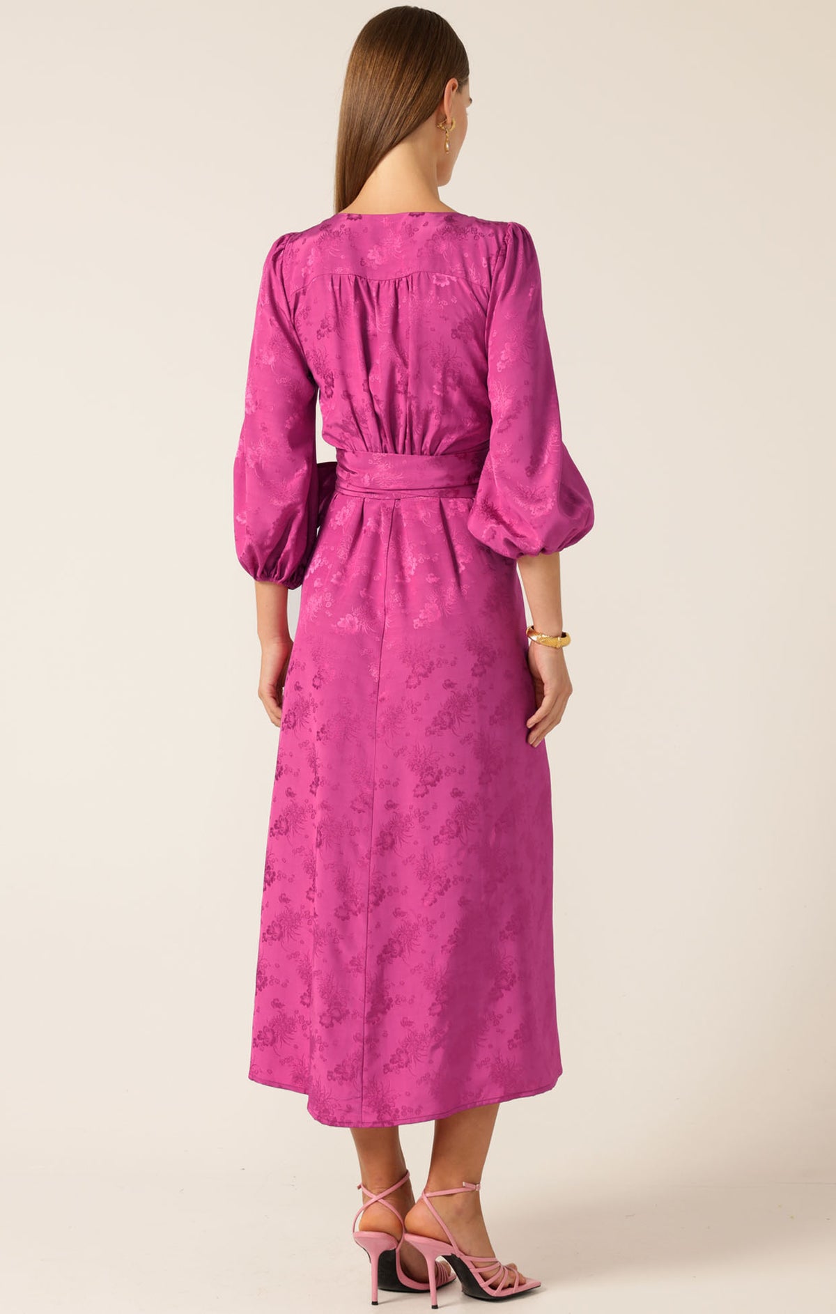 Sacha Drake CHATEAU Wrap Dress in Magenta