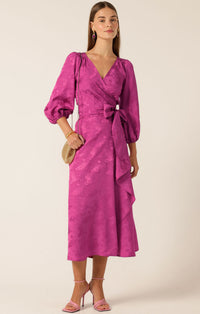 Sacha Drake CHATEAU Wrap Dress in Magenta