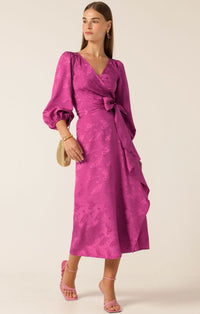 Sacha Drake CHATEAU Wrap Dress in Magenta