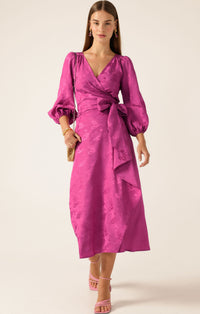 Sacha Drake CHATEAU Wrap Dress in Magenta