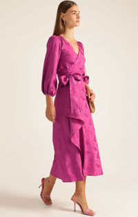 Sacha Drake CHATEAU Wrap Dress in Magenta