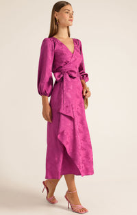 Sacha Drake CHATEAU Wrap Dress in Magenta