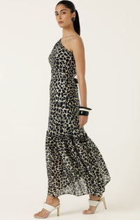 Sacha Drake DARIA Maxi Dress in Black Ivory Gold