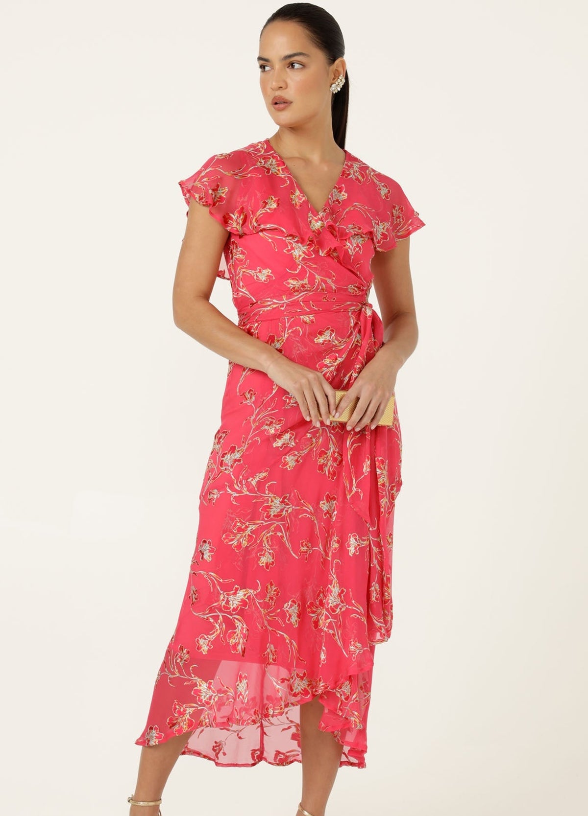 Sacha Drake ELEANOR Wrap Dress in Pink Floral